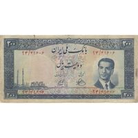 اسکناس 200 ریال 1330 - تک - VF25 - محمد رضا شاه