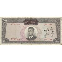 اسکناس 500 ریال 1341 - تک - VF20 - محمد رضا شاه