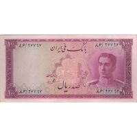 اسکناس 100 ریال سری سوم - تک - AU55 - محمد رضا شاه