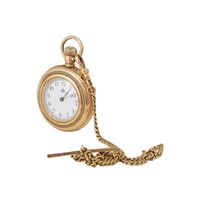 ساعت جیبی طلا برند waltham