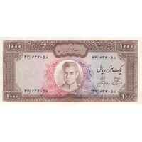 اسکناس 1000 ریال (آموزگار - جهانشاهی) - تک - AU58 - محمد رضا شاه