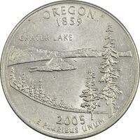سکه کوارتر دلار 2005P ایالتی (اورگن) - AU58 - آمریکا