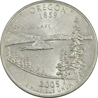 سکه کوارتر دلار 2005P ایالتی (اورگن) - AU58 - آمریکا