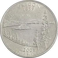 سکه کوارتر دلار 2005D ایالتی (اورگن) - AU50 - آمریکا