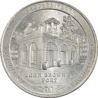 سکه کوارتر دلار 2016P (پارک ملی تاریخی هارپرز فری) - AU55 - آمریکا