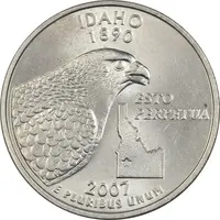 سکه کوارتر دلار 2007P ایالتی (آیداهو) - MS63 - آمریکا