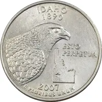 سکه کوارتر دلار 2007D ایالتی (آیداهو) - MS61 - آمریکا