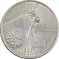 سکه کوارتر دلار 2007P ایالتی (آیداهو) - MS61 - آمریکا