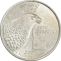 سکه کوارتر دلار 2007P ایالتی (آیداهو) - AU55 - آمریکا