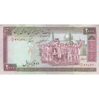 اسکناس 2000 ریال (ایروانی - نوربخش) - تک - VF35 - جمهوری اسلامی