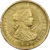 مدال (طلا) ایزابل دوم - MS63 - اسپانیا