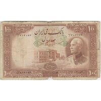 اسکناس 100 ریال پشت فارسی (مهر 1320) - تک - F12 - رضا شاه