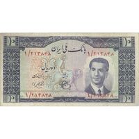 اسکناس 10 ریال 1330 - تک - VF25 - محمد رضا شاه