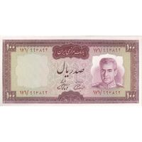 اسکناس 100 ریال (آموزگار - فرمان فرماییان) نوشته سیاه - تک - UNC63 - محمد رضا شاه
