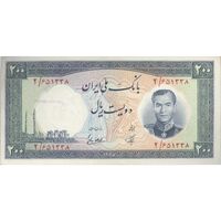 اسکناس 200 ریال 1337 - تک - AU58 - محمد رضا شاه