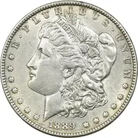 سکه یک دلار 1889 مورگان - AU50 - آمریکا