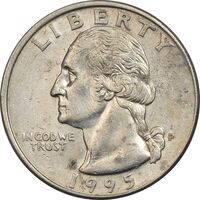 سکه کوارتر دلار 1995P واشنگتن - EF45 - آمریکا