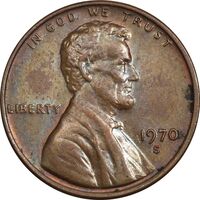 سکه 1 سنت 1970S لینکلن - EF45 - آمریکا