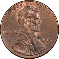 سکه 1 سنت 2003D لینکلن - AU58 - آمریکا