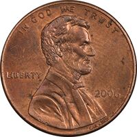 سکه 1 سنت 2006 لینکلن - MS61 - آمریکا