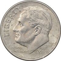 سکه 1 دایم 2016D روزولت - AU55 - آمریکا