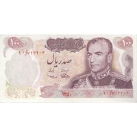 اسکناس 100 ریال 1350 - تک - AU55 - محمد رضا شاه