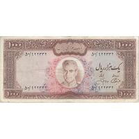 اسکناس 1000 ریال (آموزگار - جهانشاهی) - تک - VF25 - محمد رضا شاه