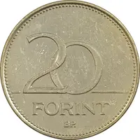 سکه 20 فورینت 1993 جمهوری - EF45 - مجارستان