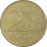سکه 20 فورینت 1995 جمهوری - EF45 - مجارستان