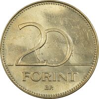 سکه 20 فورینت 2013 جمهوری - MS62 - مجارستان