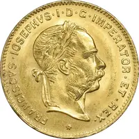 سکه 10 فرانک (4 فلورین) 1892 فرانتس یوزف یکم (طلا) - MS64 - اتریش