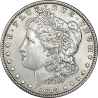 سکه یک دلار 1885 مورگان - MS62 - آمریکا