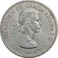 سکه 5 شیلینگ 1960 نمایشگاه بریتانیا - الیزابت دوم - AU55 - انگلستان