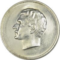مدال نقره بیست و پنجمین سال سلطنت 1344 - UNC - محمدرضا شاه