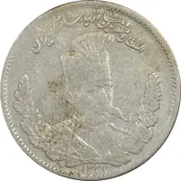 سکه 1000 دینار 1323 تصویری - VF35 - مظفرالدین شاه