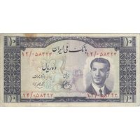اسکناس 10 ریال 1330 - تک - VF20 - محمد رضا شاه