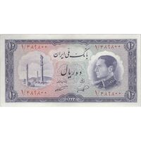اسکناس 10 ریال 1333 (پرفیکس 1) - تک - AU55 - محمد رضا شاه