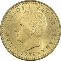 سکه 1 پزتا (80)1975 خوان کارلوس یکم - MS63 - اسپانیا