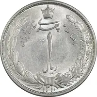 سکه 1 ریال 1310 - MS62 - رضا شاه