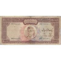 اسکناس 1000 ریال (آموزگار - جهانشاهی) - تک - F15 - محمد رضا شاه