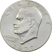 سکه یک دلار 1977D آیزنهاور - EF45 - آمریکا