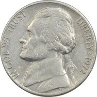 سکه نیکل 5 سنت 1972 جفرسون - EF40 - آمریکا