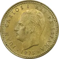 سکه 1 پزتا (79)1975 خوان کارلوس یکم - AU50 - اسپانیا