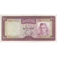 اسکناس 100 ریال (آموزگار - جهانشاهی) - تک - UNC61 - محمد رضا شاه