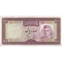 اسکناس 100 ریال (آموزگار - جهانشاهی) - تک - EF40 - محمد رضا شاه