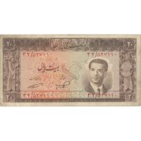 اسکناس 20 ریال 1332 - تک - VF25 - محمد رضا شاه