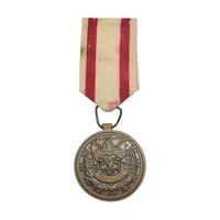 مدال پیش آهنگی (آماده باش) با روبان فابریک - AU - محمد رضا شاه