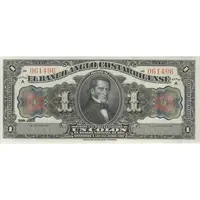 اسکناس 1 کولون 1917 سری A جمهوری اول - تک - UNC62 - کاستاریکا