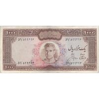 اسکناس 1000 ریال (آموزگار - جهانشاهی) - تک - EF40 - محمد رضا شاه