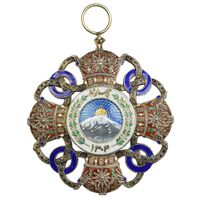 نشان سر حمایل پهلوی 1304 - تیپ 1 - AU - رضا شاه